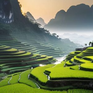 Diverse landscapes while traveling through Asia.